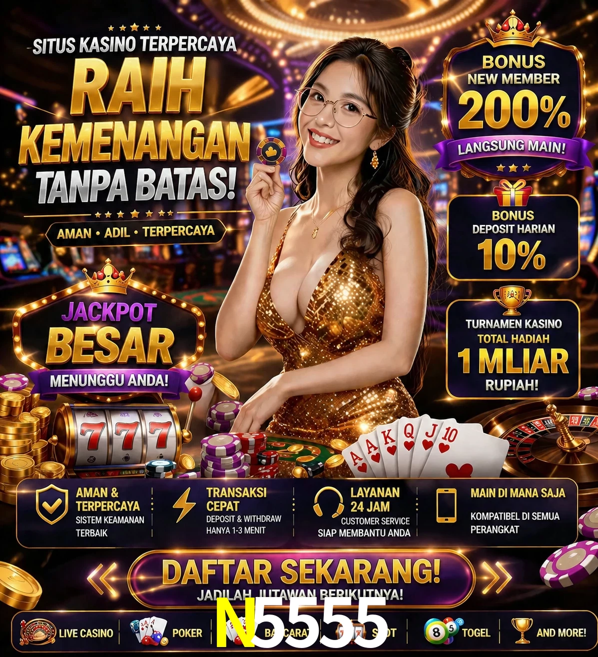 Roleta e blackjack N5555