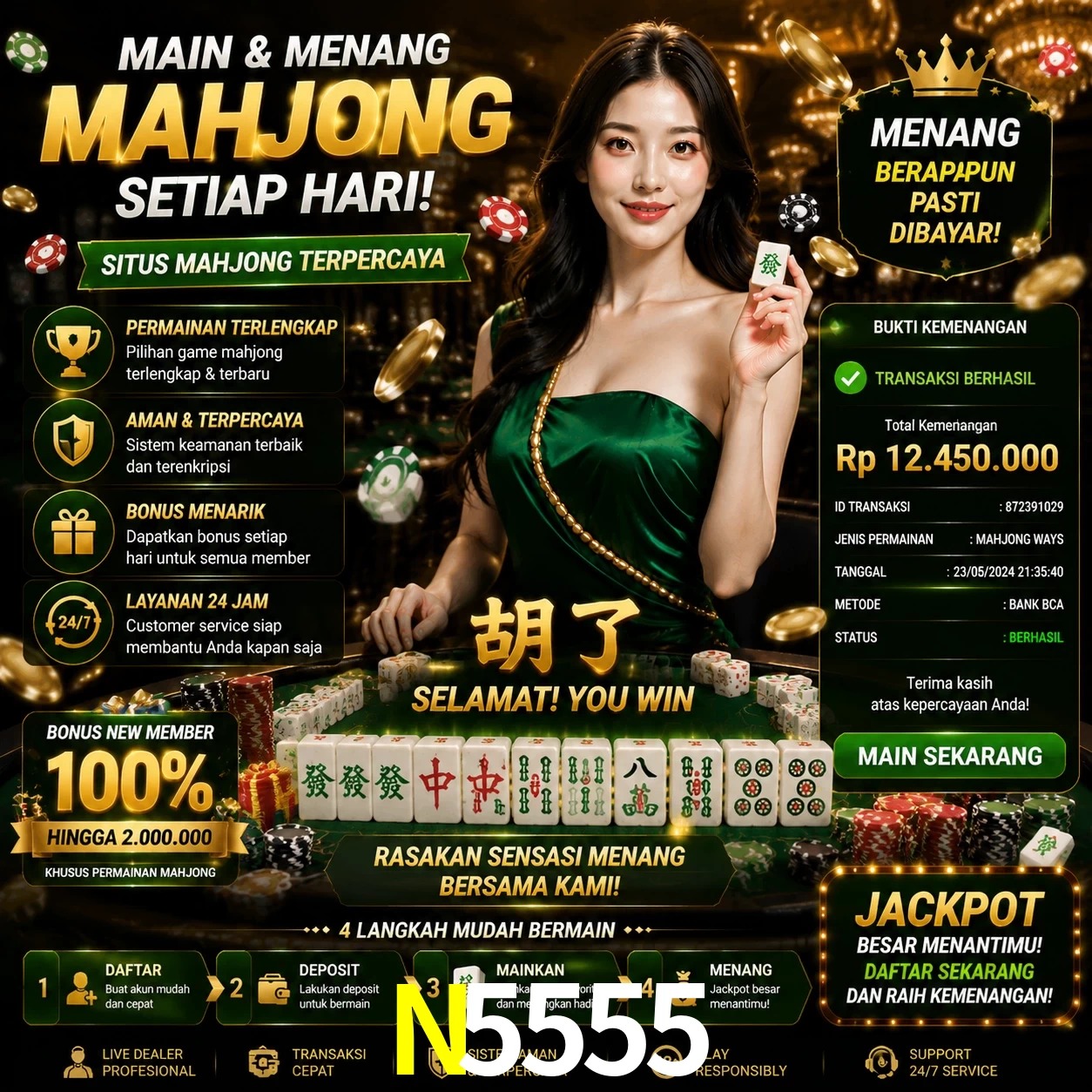 Ganhar e sacar na N5555
